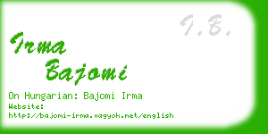 irma bajomi business card